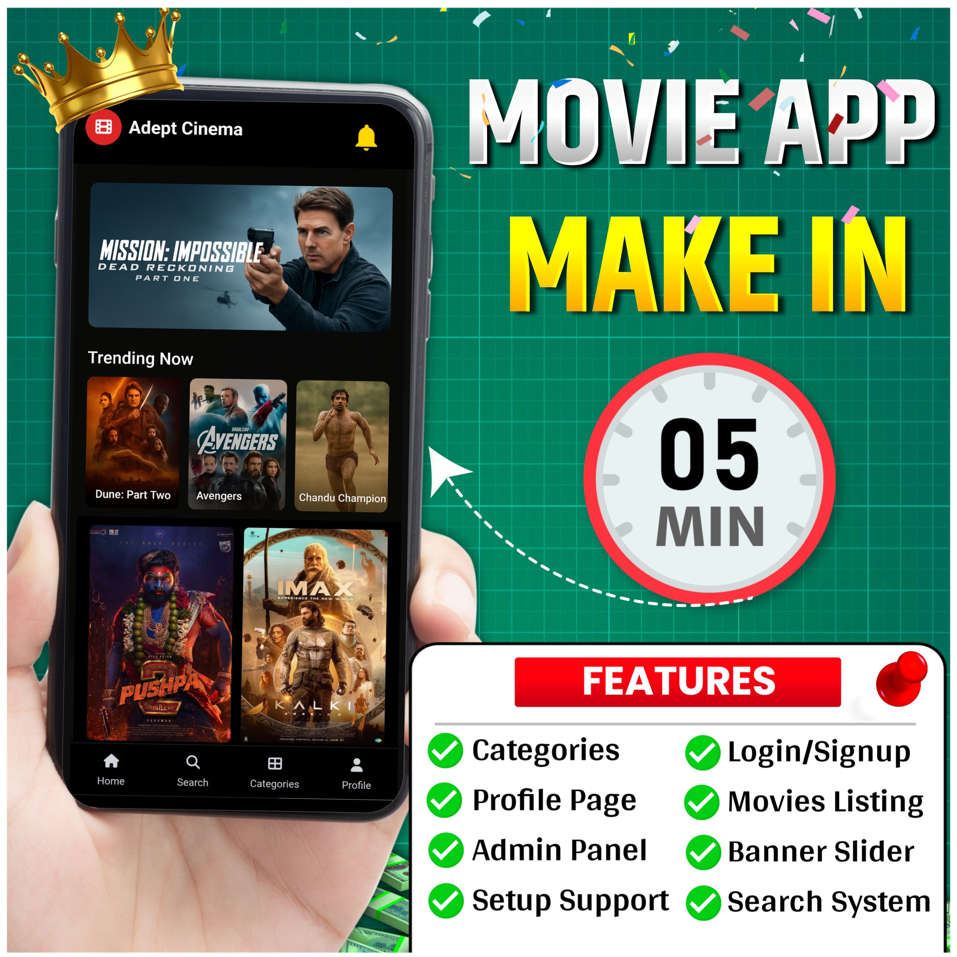 🎬 CineFlix – Movie App Source Code (PHP + MySQL)